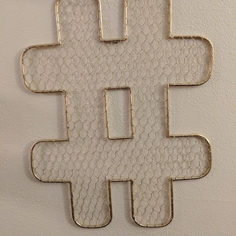Wall accent peices, set of two gold @ and #